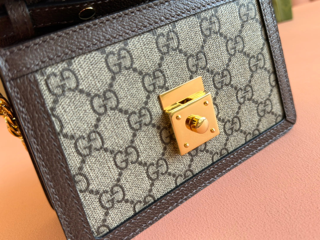 Gucci Ophidia 17.5cm Bag Ebony Brown Canvas Leather 248489 mysite