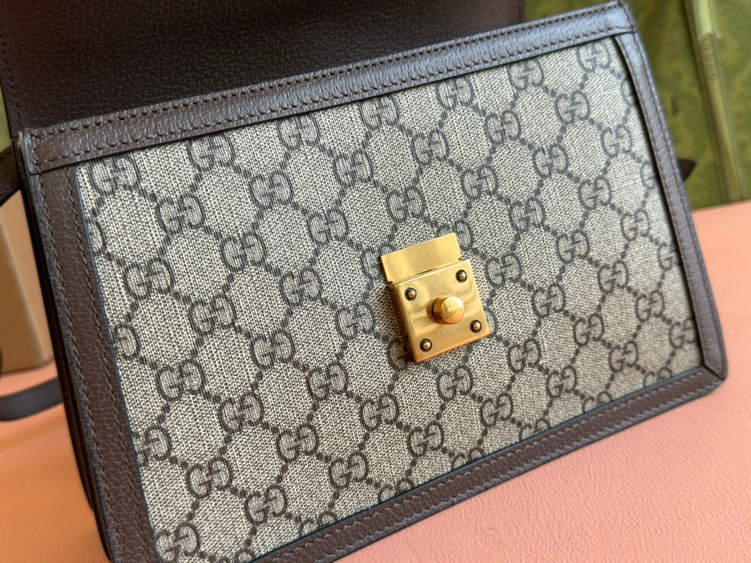 Gucci Ophidia 25cm Bag Ebony Brown Canvas Leather 248495 mysite