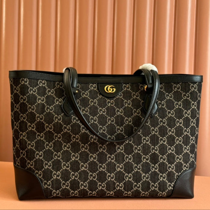 Gucci Ophidia 38cm Bag Black Leather Canvas 244459 mysite