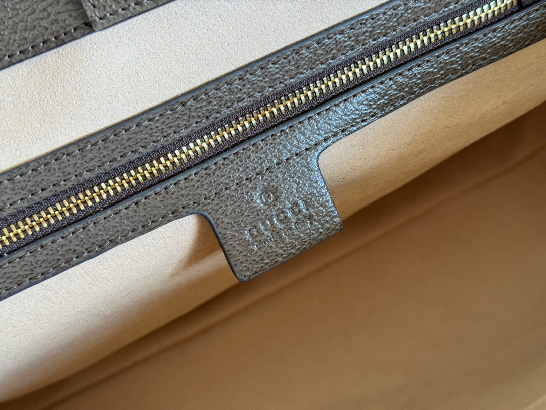 Gucci Ophidia 38cm Bag Beige Brown Leather Canvas 244455 mysite