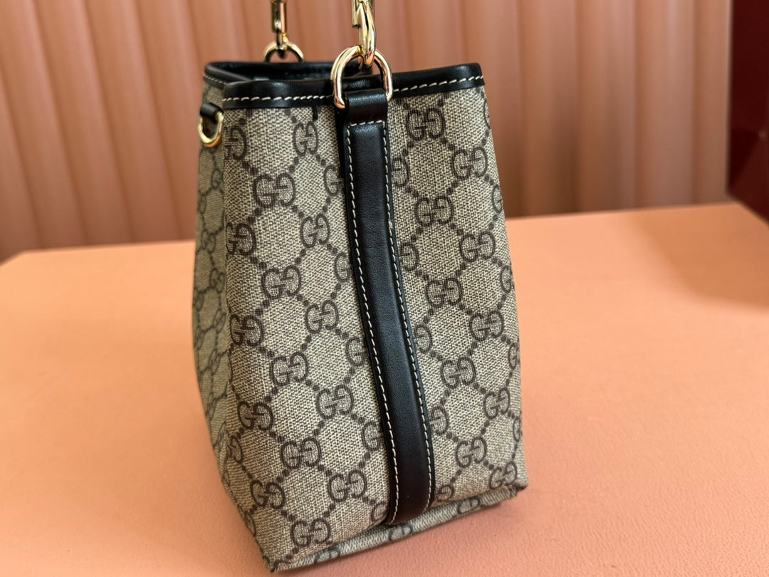 Gucci Ophidia 20.5cm Bag Ebony Black Canvas 248560 mysite
