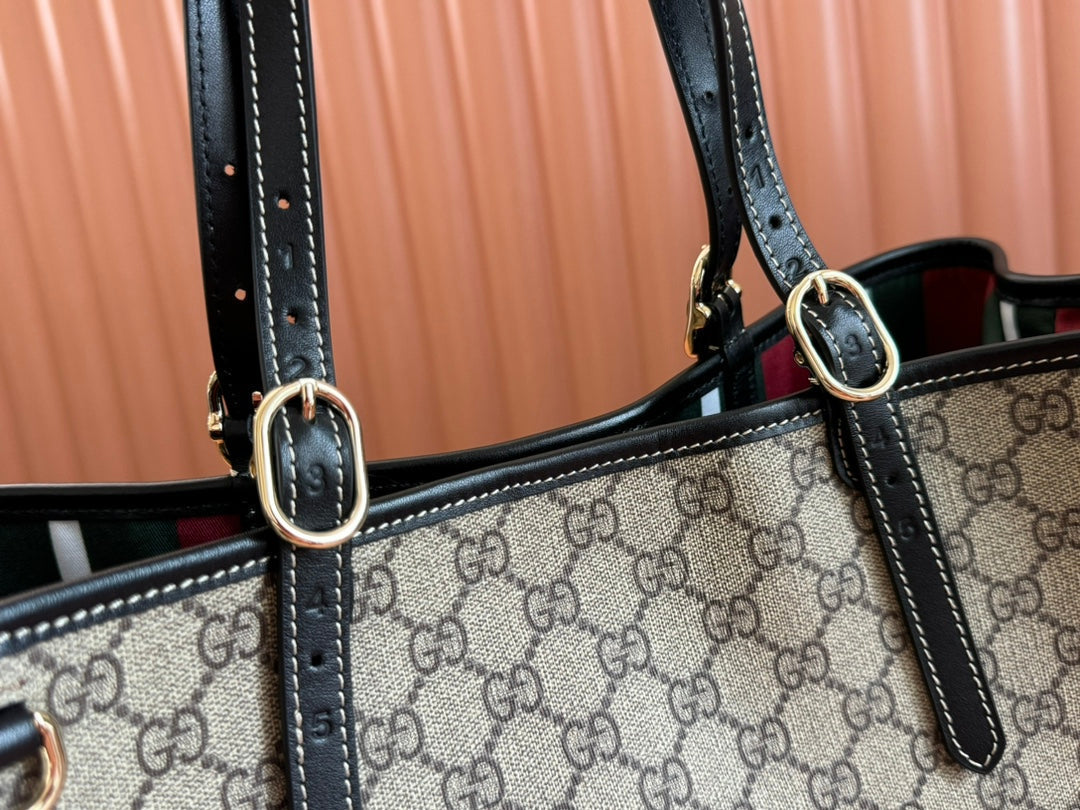 Gucci Ophidia 36cm Bag Ebony Black Canvas 248557 mysite