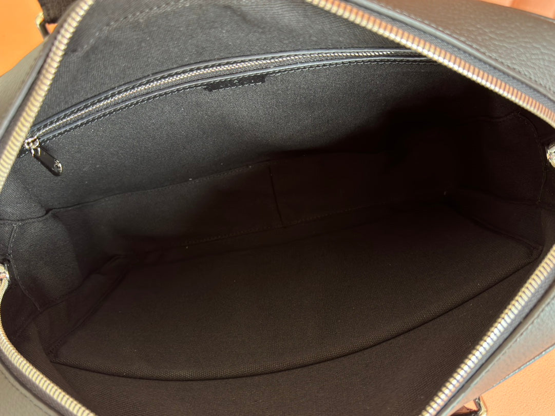 Gucci Briefcase 36.5cm Black Leather Canvas 239949 mysite