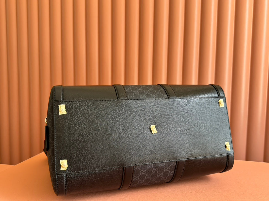 Gucci Duffle Bag 44 Black Canvas 239956 mysite