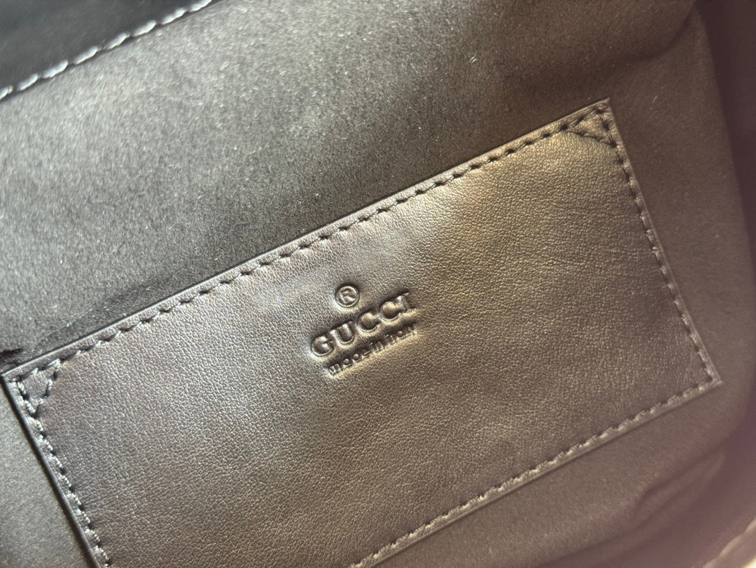 Gucci GG Marmont Backpack Black Leather 248169 mysite