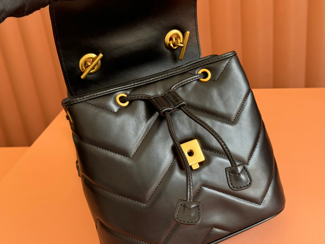 Gucci GG Marmont Backpack Black Leather 248169 mysite