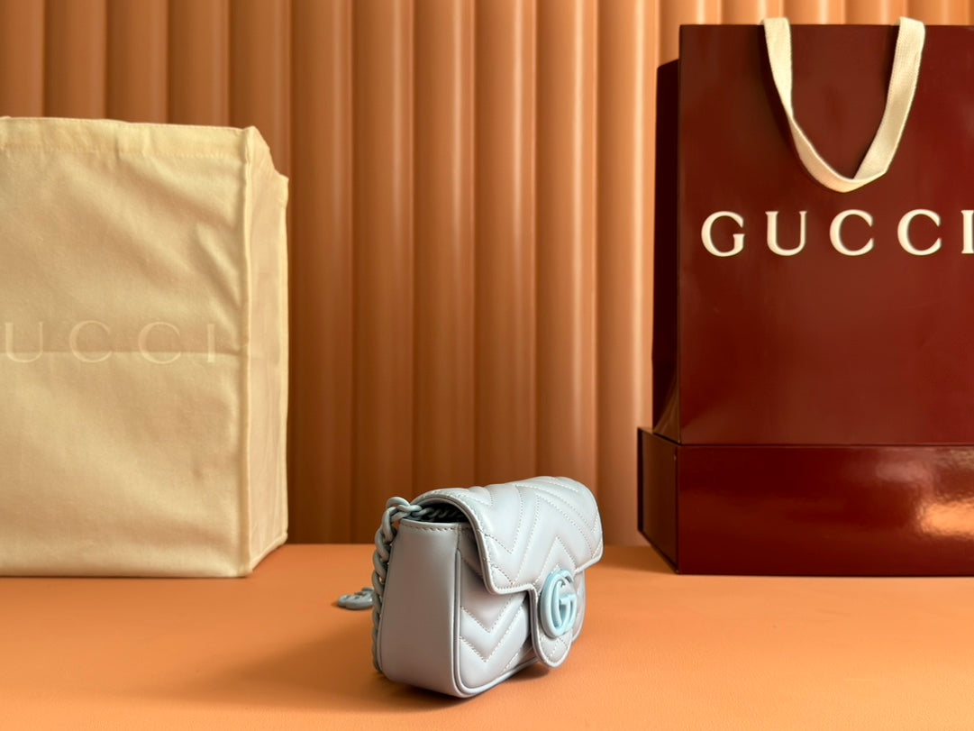 Gucci GG Marmont 16.5 Bag All Blue Calfskin 248349 mysite