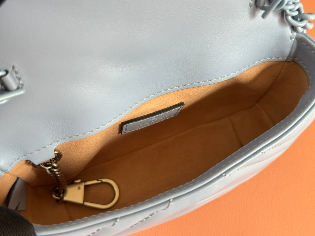 Gucci GG Marmont 16.5 Bag All Blue Calfskin 248349 mysite