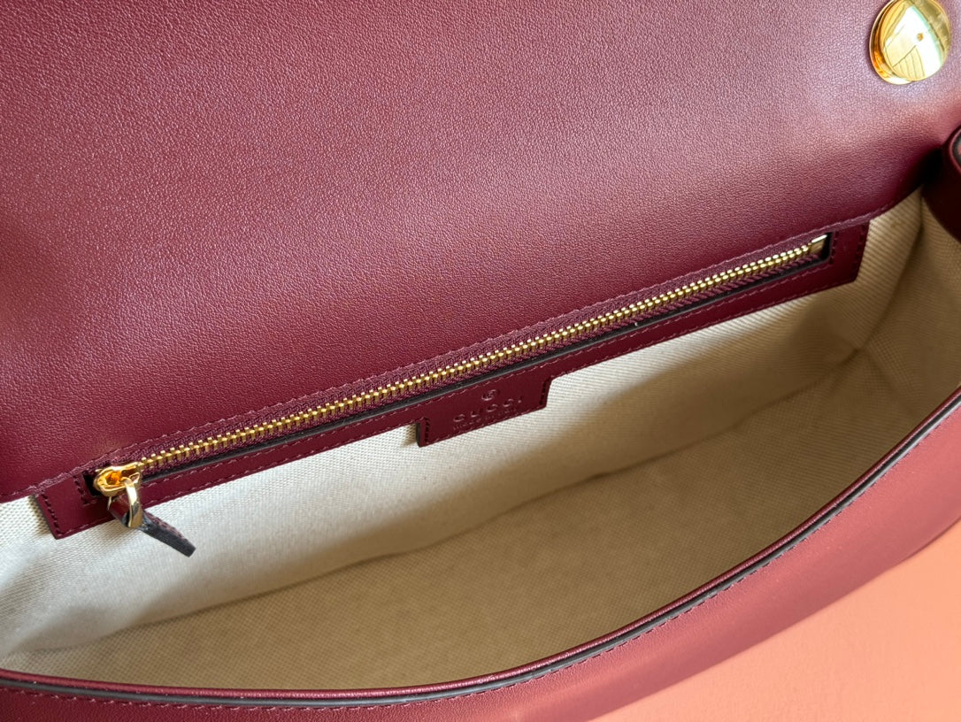 Gucci Blondie 32 Bag Rosso Ancora Red Leather 239905 mysite