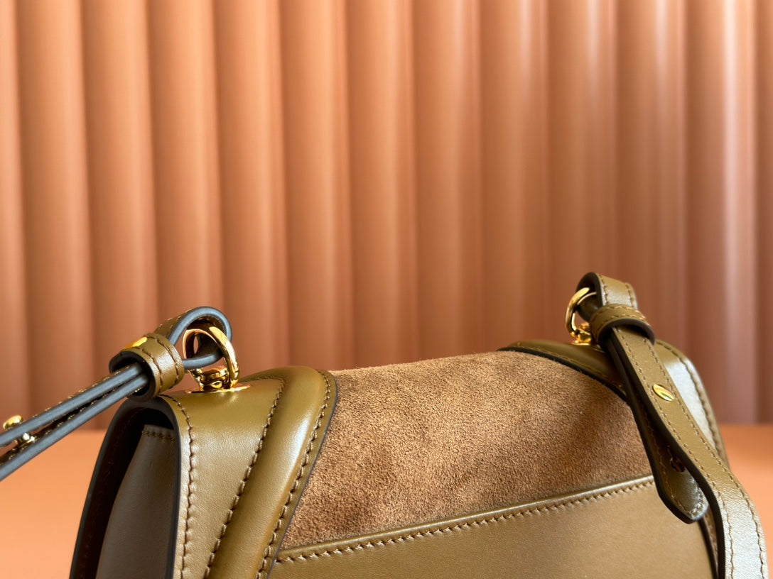 Gucci Blondie Handbag Camel Brown Suede And Calfskin 272175 mysite