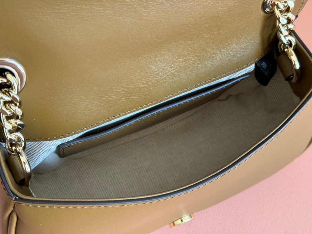 Gucci Blondie Small Shoulder Bag 26 Brown Suede Calfskin 272178 mysite