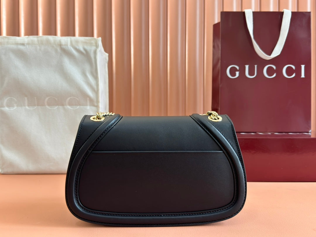 Gucci Blondie Small Shoulder Bag 26 Black Calfskin 272179 mysite