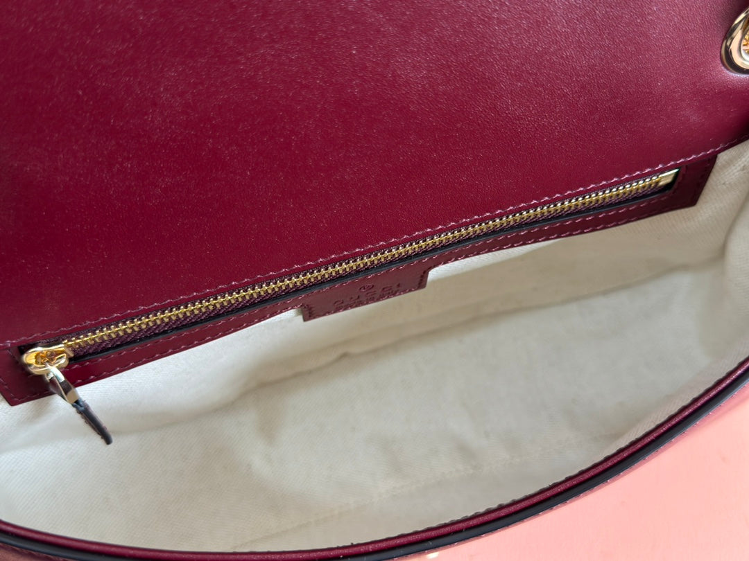 Gucci Blondie Small Shoulder Bag 26 Burgundy Calfskin 272180 mysite