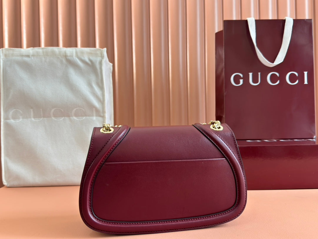 Gucci Blondie Small Shoulder Bag 26 Burgundy Calfskin 272180 mysite