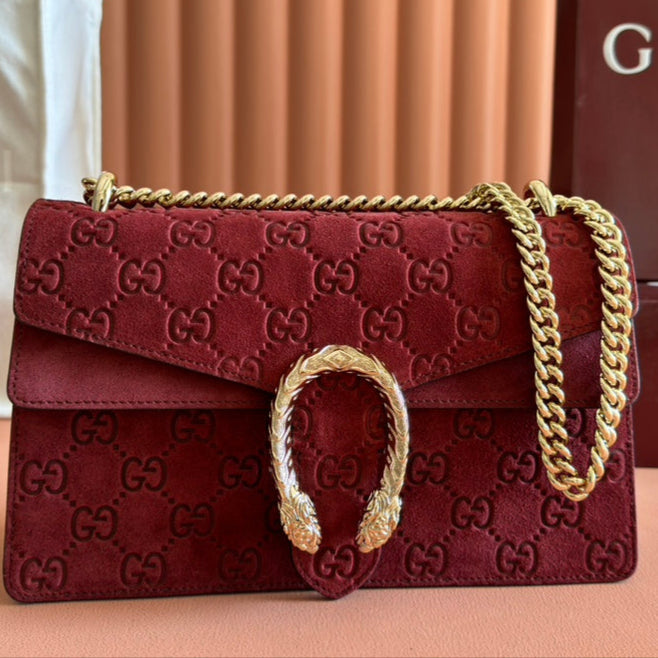 Gucci Dionysus Bag Rosso Ancora Red Suede Leather 244473 mysite