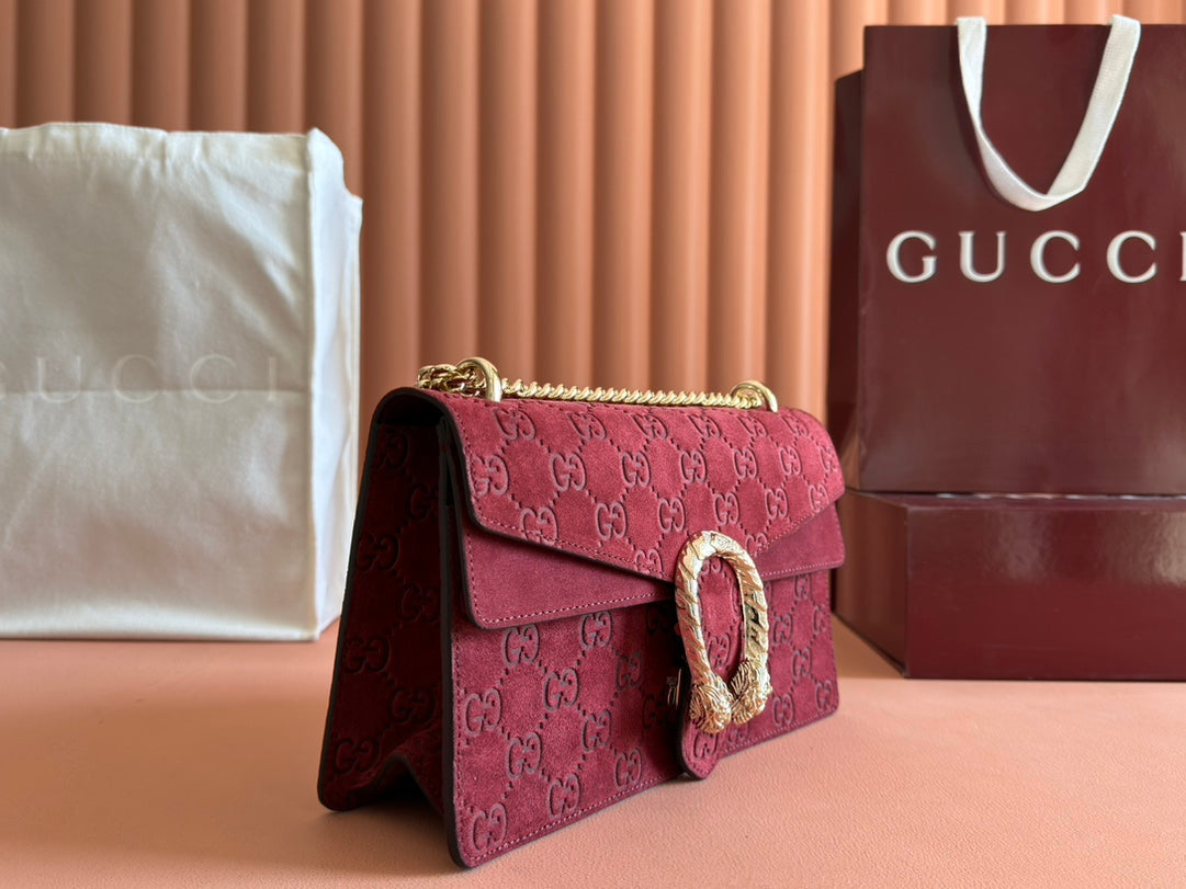 Gucci Dionysus Bag Rosso Ancora Red Suede Leather 244473 mysite
