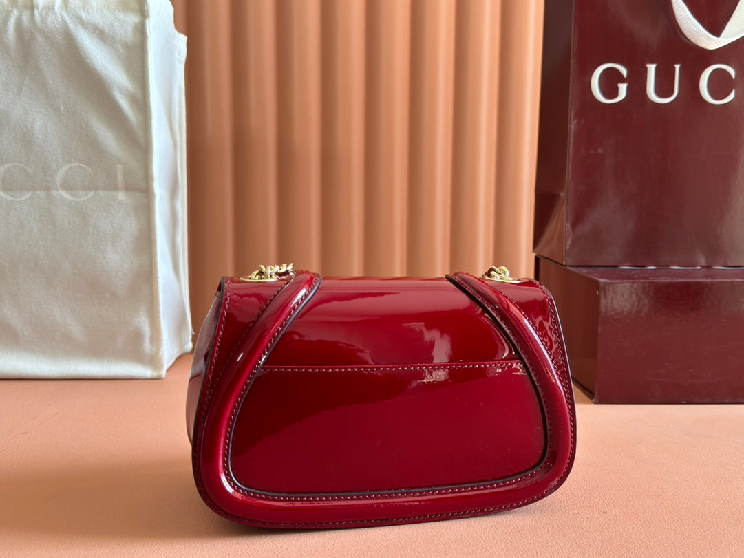 Gucci Blondie Bag Rosso Ancora Red Patent Leather mysite