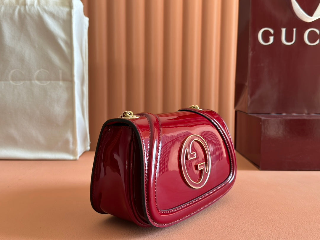 Gucci Blondie Bag Rosso Ancora Red Patent Leather mysite