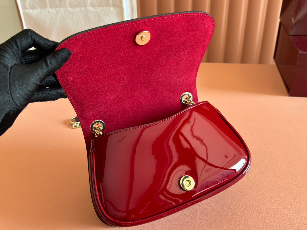 Gucci Blondie Bag Rosso Ancora Red Patent Leather mysite