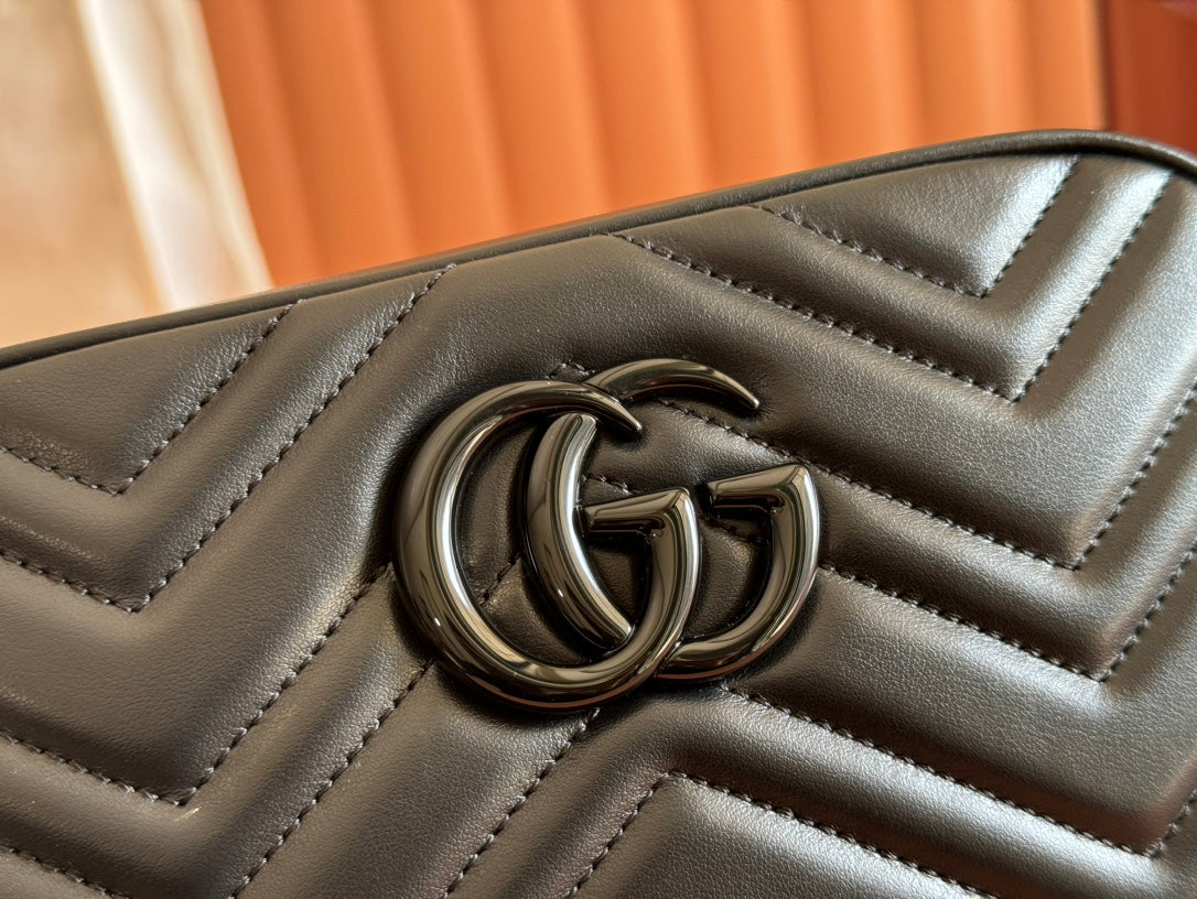 Gucci GG Marmont 24 Bag All Black Calfskin 248345 mysite