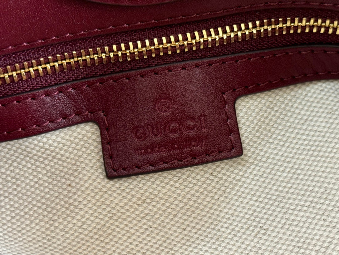 Gucci 73 Mini Bucket Bag Rosso Ancora Red Smooth Leather 239681 mysite