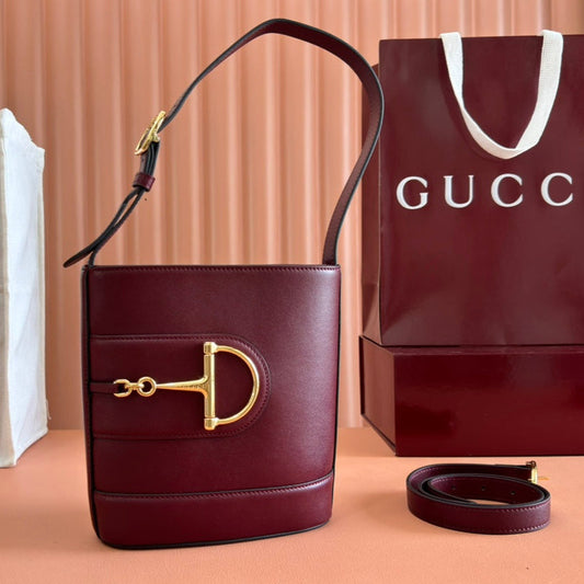 Gucci 73 Mini Bucket Bag Rosso Ancora Red Smooth Leather 239681 mysite