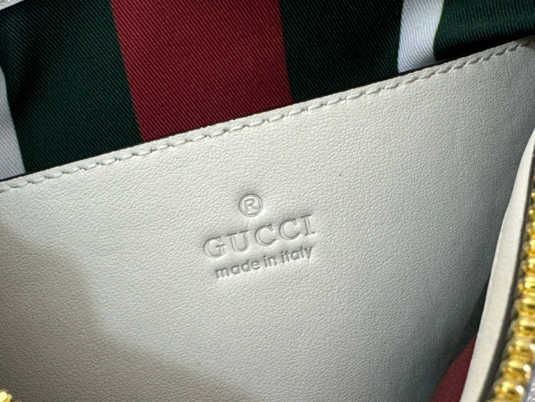 Gucci Ophidia 24.5cm Bag Beige White Canvas 239670 mysite