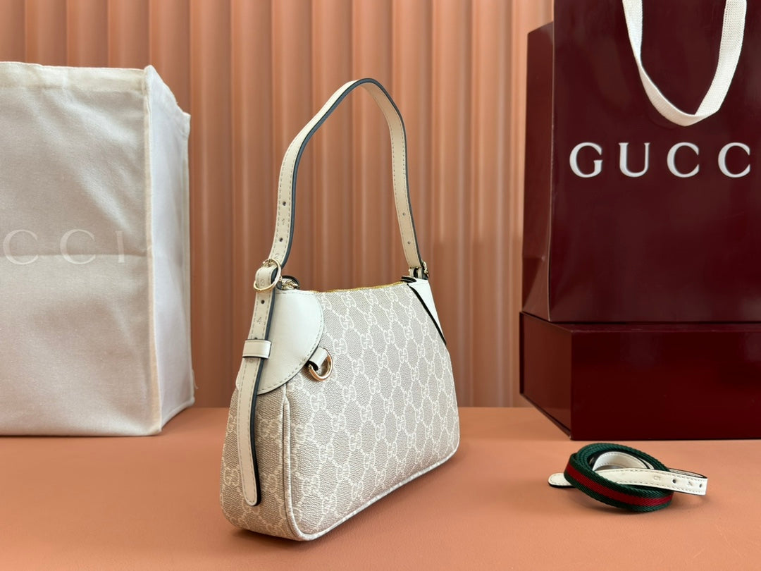Gucci Ophidia 24.5cm Bag Beige White Canvas 239670 mysite