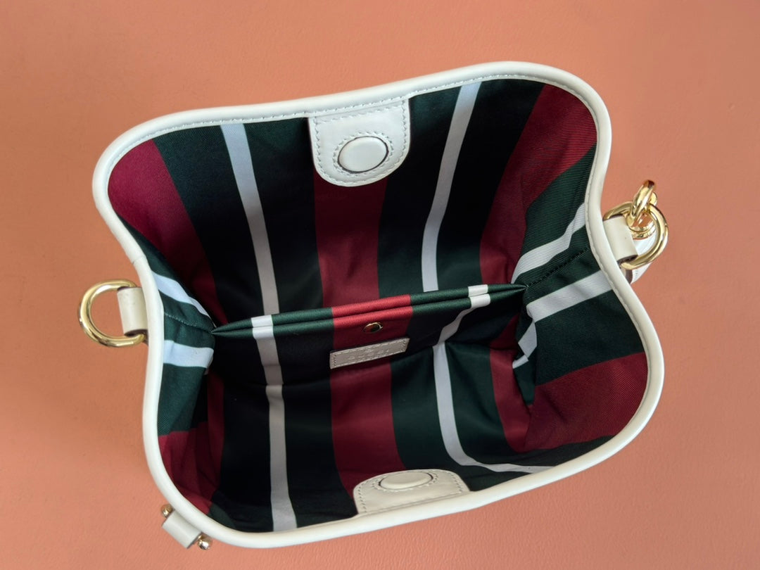 Gucci Ophidia 20.5cm Bag Beige White Canvas 239673 mysite