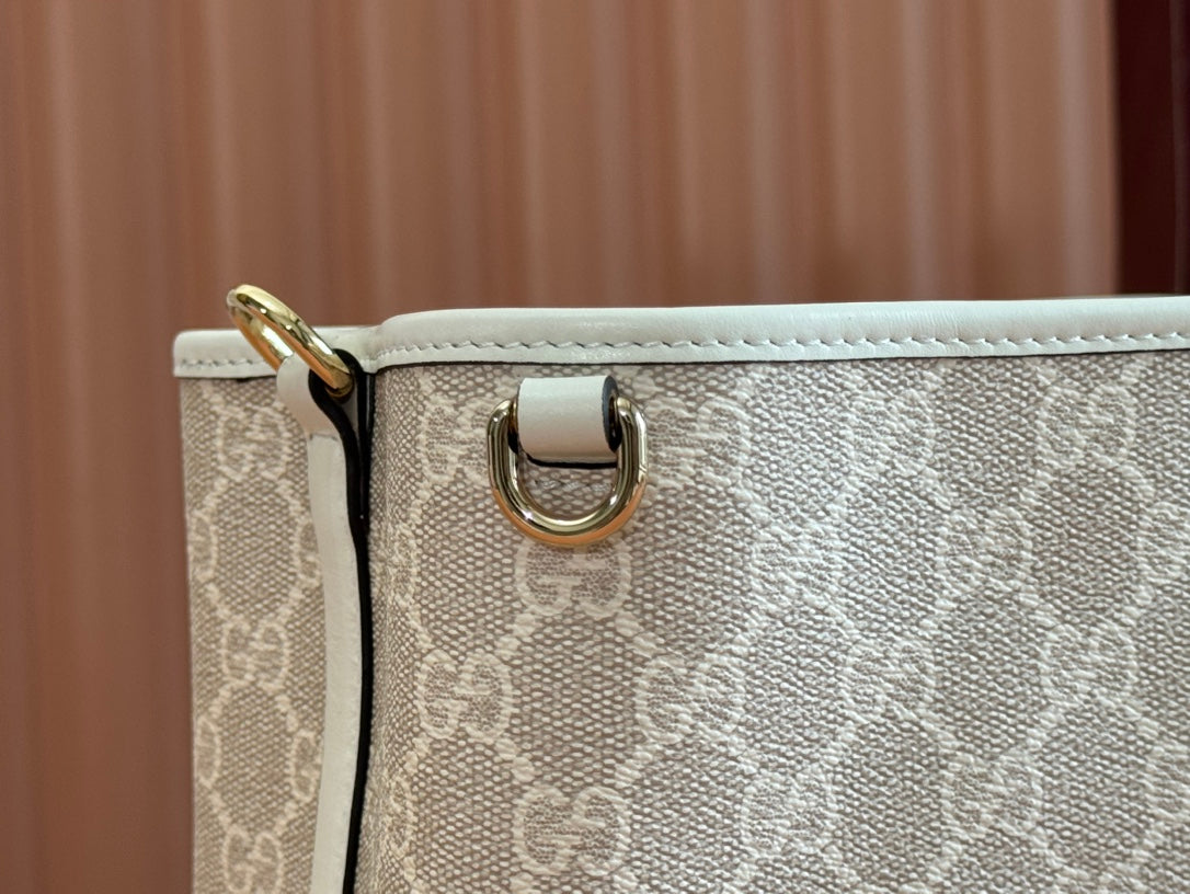 Gucci Ophidia 20.5cm Bag Beige White Canvas 239673 mysite