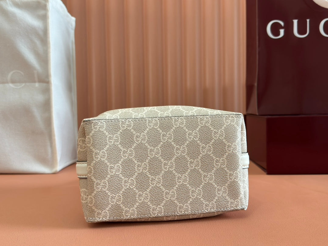 Gucci Ophidia 20.5cm Bag Beige White Canvas 239673 mysite