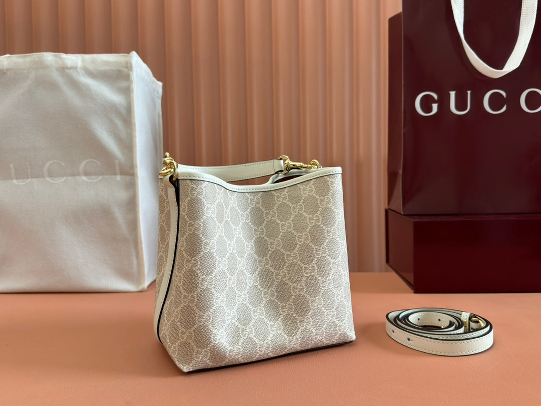 Gucci Ophidia 20.5cm Bag Beige White Canvas 239673 mysite