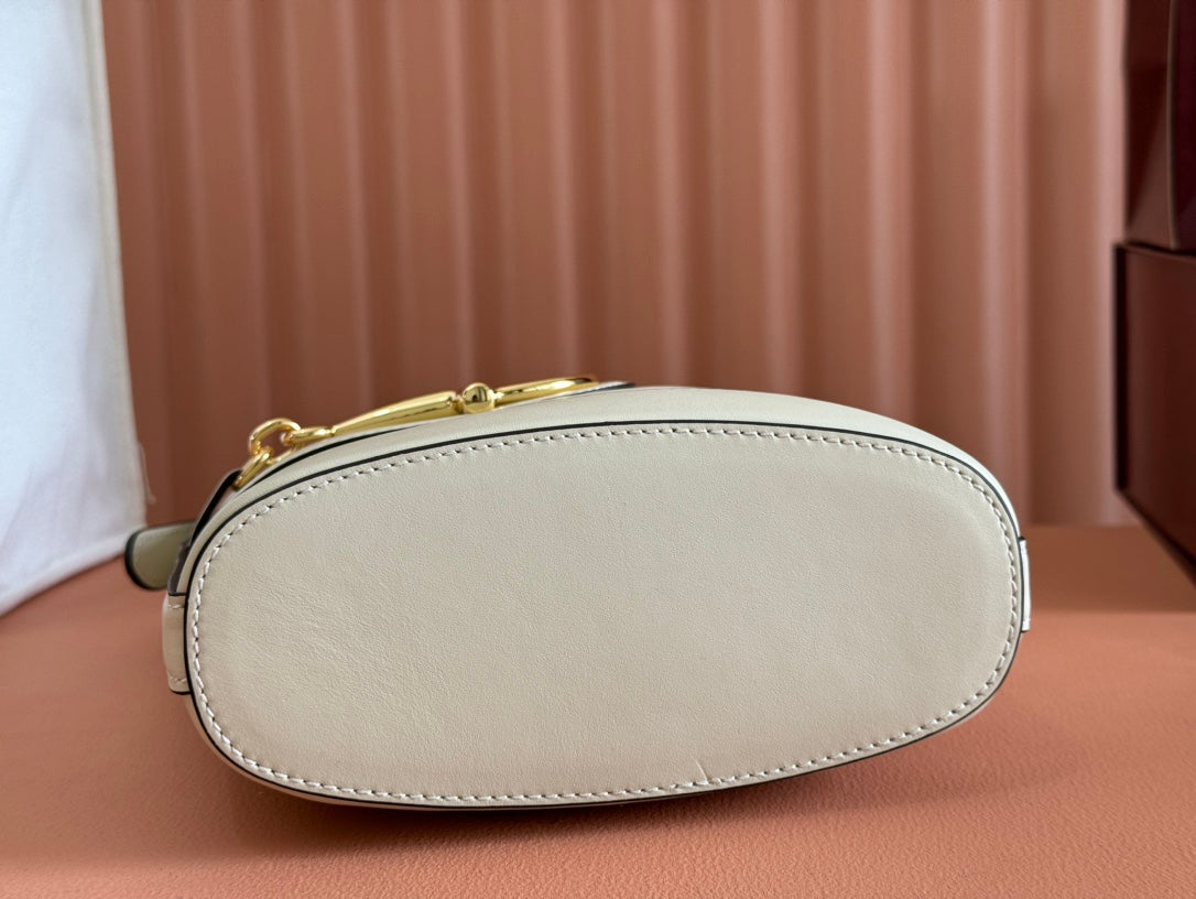 Gucci 73 Mini Bucket Bag White Smooth Leather 244429 mysite