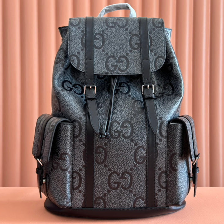 Gucci Backpack Grey mix Black Leather 248429 mysite