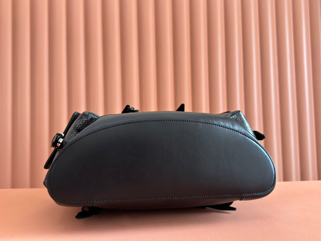 Gucci Backpack Grey mix Black Leather 248429 mysite