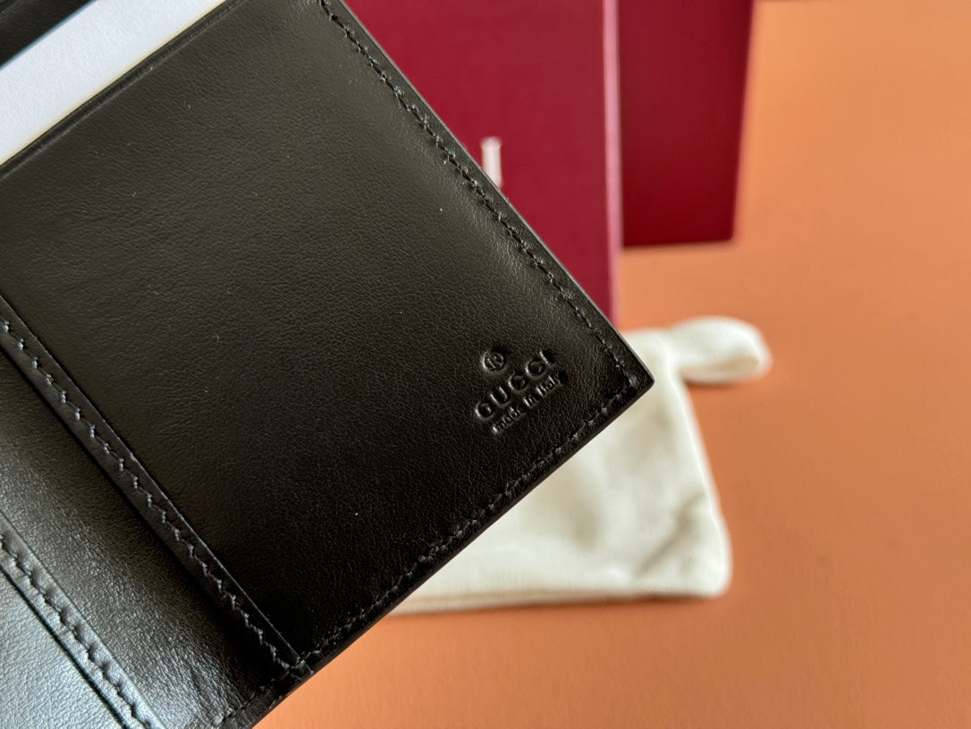 Gucci Wallet Grey mix Black Leather 248423 mysite