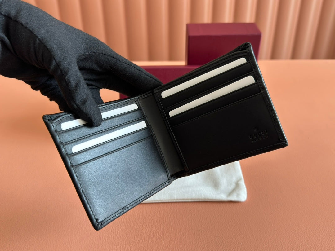 Gucci Wallet Black Embossed Leather 248405 mysite