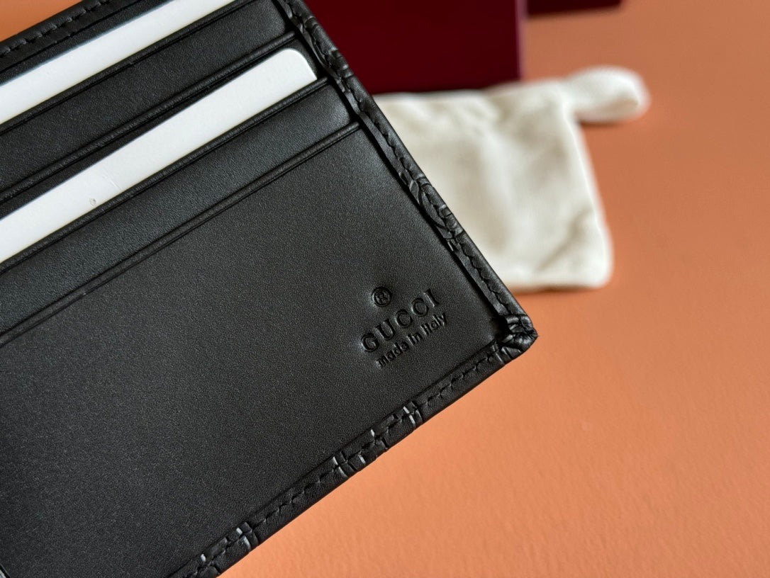 Gucci Wallet Black Embossed Leather 248405 mysite