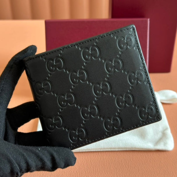 Gucci Wallet Black Embossed Leather 248405 mysite