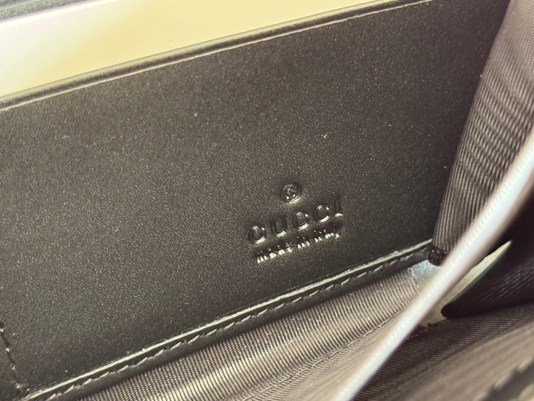 Gucci Zipper Wallet Black Embossed 248406 mysite