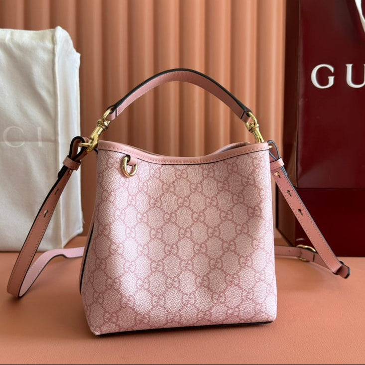 Gucci Ophidia 20.5cm Bag Pink Canvas 244353 mysite