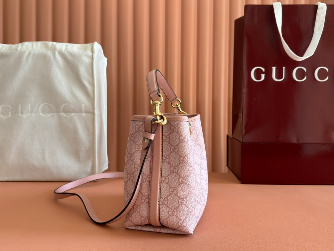 Gucci Ophidia 20.5cm Bag Pink Canvas 244353 mysite