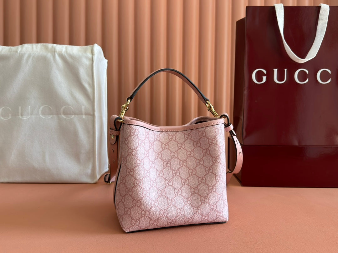 Gucci Ophidia 20.5cm Bag Pink Canvas 244353 mysite