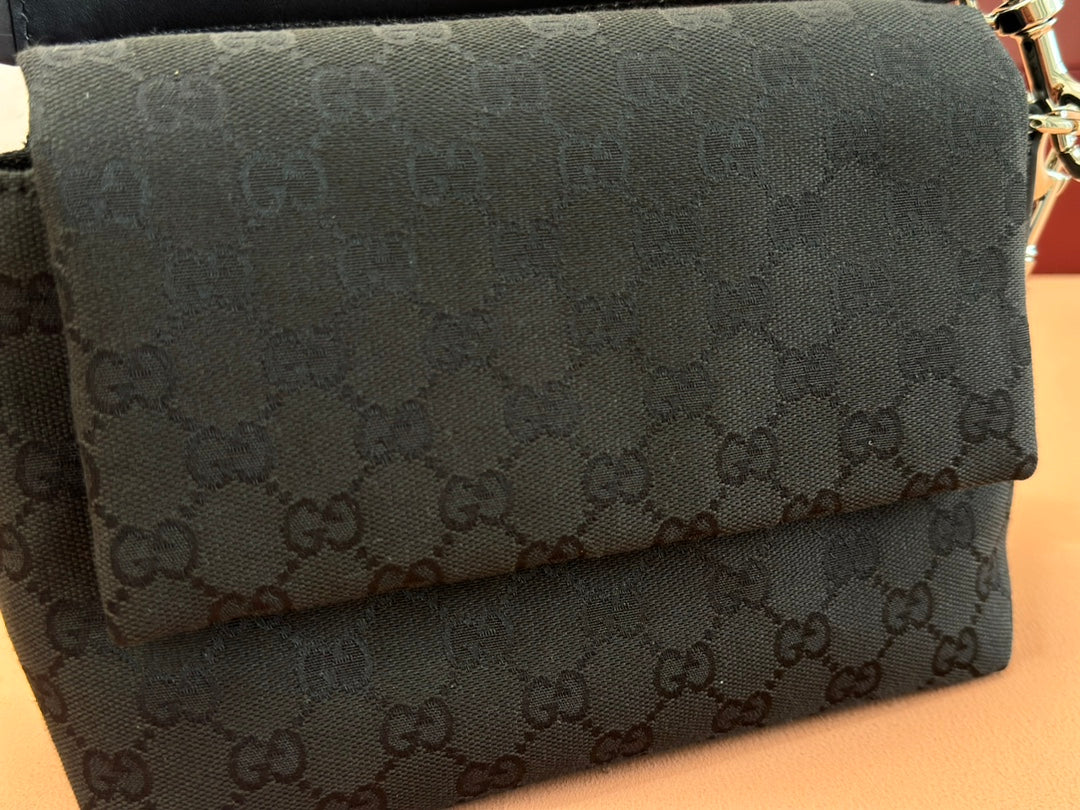 Gucci Bag Black Canvas Leather 248452 mysite