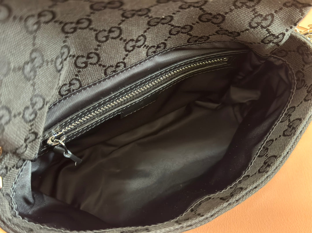 Gucci Bag Black Canvas Leather 248452 mysite