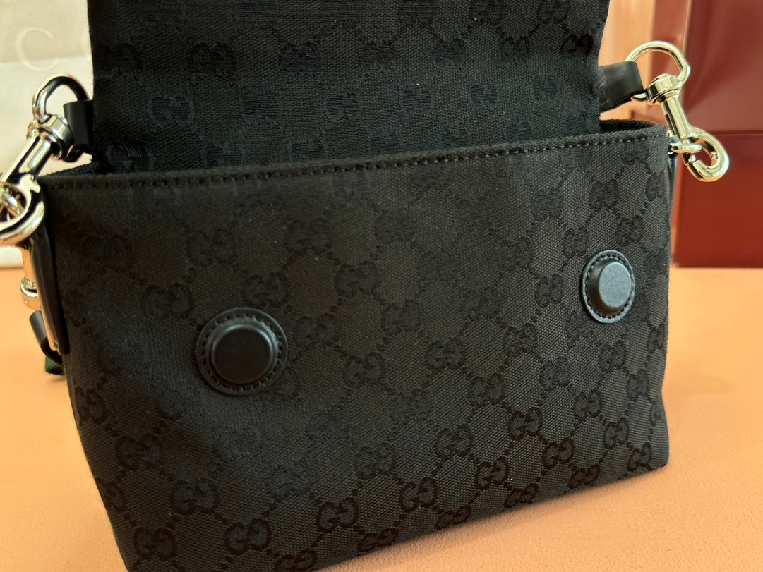 Gucci Bag Black Canvas Leather 248452 mysite