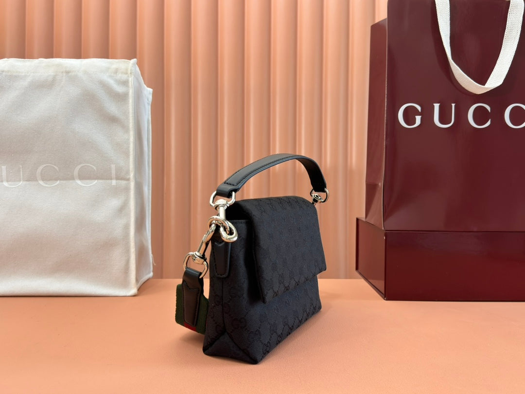 Gucci Bag Black Canvas Leather 248452 mysite