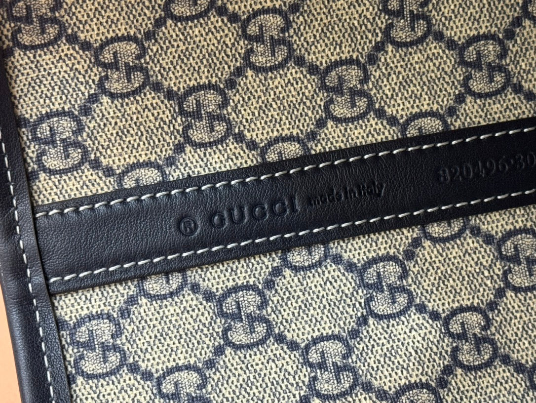 Gucci Totissima Tote Bag Dark Blue Denim Leather mysite