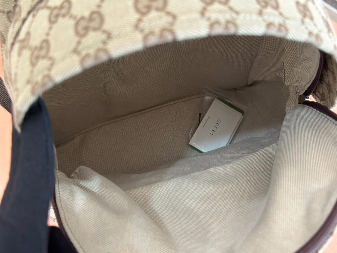 Gucci Backpack Beige mix Brown Canvas Leather 248446 mysite