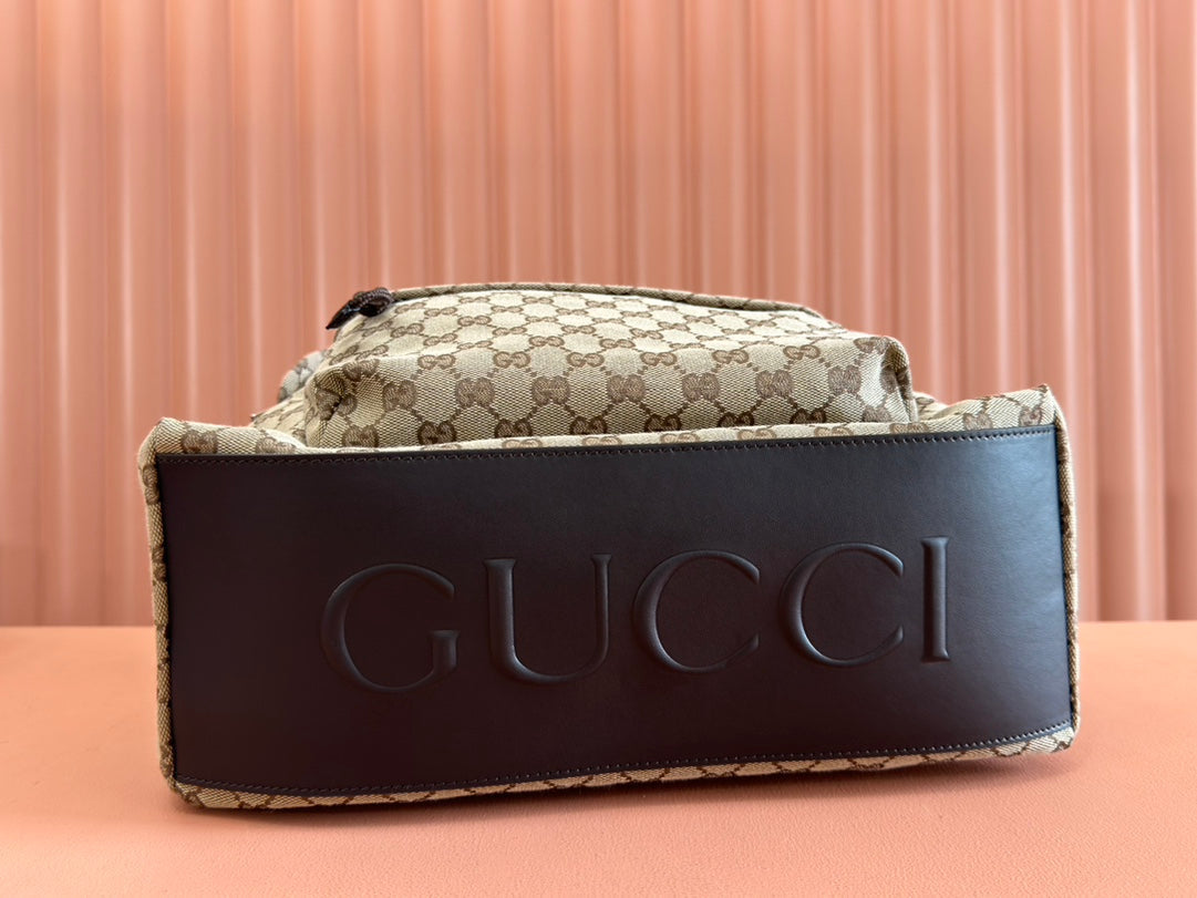 Gucci Backpack Beige mix Brown Canvas Leather 248446 mysite